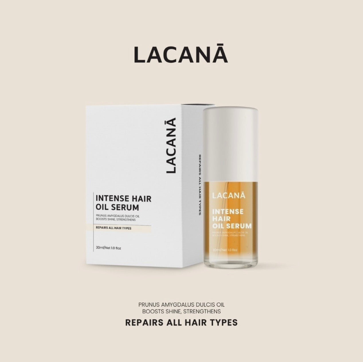 LACANA Hair Oil light texture shiny hair Protect hair from heat moisture (30ml)